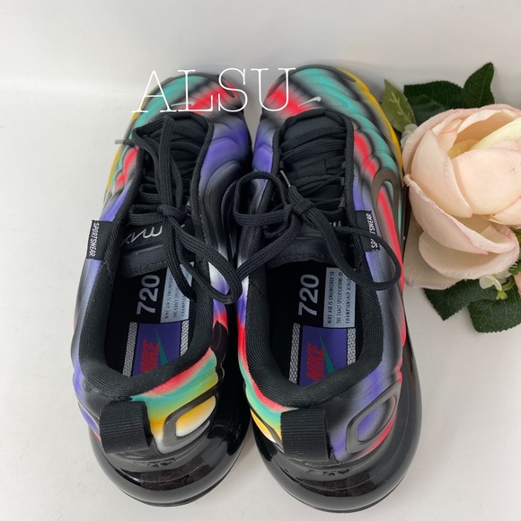Nike Air Max 720 GS Black Color Mix k/W AUTHENTIC - Picture 5 of 8